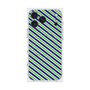 プレミアムスクエアケース with MagSafe［ Small Stripe - Navy × Green ］