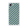 プレミアムスクエアケース with MagSafe［ Small Stripe - Navy × Green ］