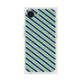 プレミアムスクエアケース with MagSafe［ Small Stripe - Navy × Green ］