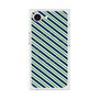 プレミアムスクエアケース with MagSafe［ Small Stripe - Navy × Green ］