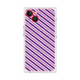 プレミアムスクエアケース with MagSafe［ Small Stripe - Purple × Pink ］