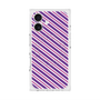 プレミアムスクエアケース with MagSafe［ Small Stripe - Purple × Pink ］