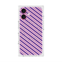 プレミアムスクエアケース with MagSafe［ Small Stripe - Purple × Pink ］