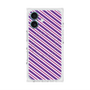 プレミアムスクエアケース with MagSafe［ Small Stripe - Purple × Pink ］