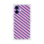プレミアムスクエアケース with MagSafe［ Small Stripe - Purple × Pink ］