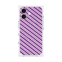 プレミアムスクエアケース with MagSafe［ Small Stripe - Purple × Pink ］