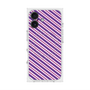 プレミアムスクエアケース with MagSafe［ Small Stripe - Purple × Pink ］