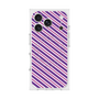 プレミアムスクエアケース with MagSafe［ Small Stripe - Purple × Pink ］