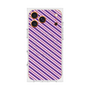 プレミアムスクエアケース with MagSafe［ Small Stripe - Purple × Pink ］
