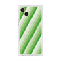 プレミアムスクエアケース with MagSafe［ Middle Stripe - Green ］