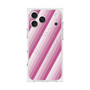 プレミアムスクエアケース with MagSafe［ Middle Stripe - Pink ］
