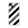プレミアムスクエアケース with MagSafe［ Big Stripe - Black × Gray ］