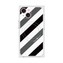 プレミアムスクエアケース with MagSafe［ Big Stripe - Black × Gray ］