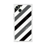 プレミアムスクエアケース with MagSafe［ Big Stripe - Black × Gray ］