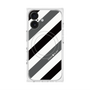 プレミアムスクエアケース with MagSafe［ Big Stripe - Black × Gray ］