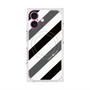 プレミアムスクエアケース with MagSafe［ Big Stripe - Black × Gray ］