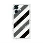 プレミアムスクエアケース with MagSafe［ Big Stripe - Black × Gray ］