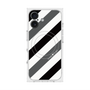 プレミアムスクエアケース with MagSafe［ Big Stripe - Black × Gray ］