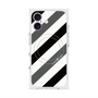 プレミアムスクエアケース with MagSafe［ Big Stripe - Black × Gray ］