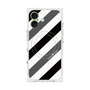 プレミアムスクエアケース with MagSafe［ Big Stripe - Black × Gray ］