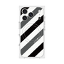 プレミアムスクエアケース with MagSafe［ Big Stripe - Black × Gray ］