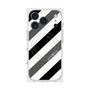 プレミアムスクエアケース with MagSafe［ Big Stripe - Black × Gray ］