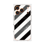 プレミアムスクエアケース with MagSafe［ Big Stripe - Black × Gray ］