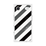 プレミアムスクエアケース with MagSafe［ Big Stripe - Black × Gray ］