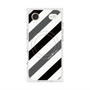 プレミアムスクエアケース with MagSafe［ Big Stripe - Black × Gray ］