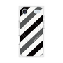 プレミアムスクエアケース with MagSafe［ Big Stripe - Black × Gray ］