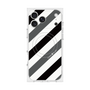 プレミアムスクエアケース with MagSafe［ Big Stripe - Black × Gray ］