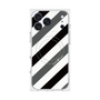 プレミアムスクエアケース with MagSafe［ Big Stripe - Black × Gray ］