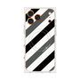 プレミアムスクエアケース with MagSafe［ Big Stripe - Black × Gray ］