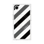 プレミアムスクエアケース with MagSafe［ Big Stripe - Black × Gray ］