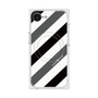 プレミアムスクエアケース with MagSafe［ Big Stripe - Black × Gray ］