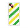 プレミアムスクエアケース with MagSafe［ Big Stripe - Green × Yellow ］