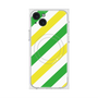 プレミアムスクエアケース with MagSafe［ Big Stripe - Green × Yellow ］