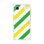 プレミアムスクエアケース with MagSafe［ Big Stripe - Green × Yellow ］