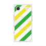 プレミアムスクエアケース with MagSafe［ Big Stripe - Green × Yellow ］