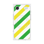 プレミアムスクエアケース with MagSafe［ Big Stripe - Green × Yellow ］