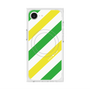 プレミアムスクエアケース with MagSafe［ Big Stripe - Green × Yellow ］