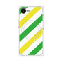 プレミアムスクエアケース with MagSafe［ Big Stripe - Green × Yellow ］