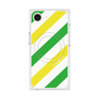 プレミアムスクエアケース with MagSafe［ Big Stripe - Green × Yellow ］