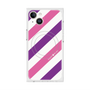 プレミアムスクエアケース with MagSafe［ Big Stripe - Purple × Pink ］