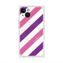 プレミアムスクエアケース with MagSafe［ Big Stripe - Purple × Pink ］
