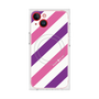 プレミアムスクエアケース with MagSafe［ Big Stripe - Purple × Pink ］