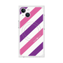 プレミアムスクエアケース with MagSafe［ Big Stripe - Purple × Pink ］