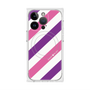プレミアムスクエアケース with MagSafe［ Big Stripe - Purple × Pink ］