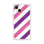 プレミアムスクエアケース with MagSafe［ Big Stripe - Purple × Pink ］