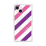 プレミアムスクエアケース with MagSafe［ Big Stripe - Purple × Pink ］